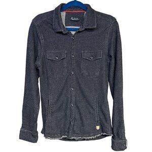 RNT 23 Heavyweight Button Knit Shirt Streetwear Grunge Black Ron Tomson Medium